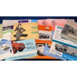 Vehicle Brochures, 20 brochures for lorries, dumper trucks, tankers, cars and vans etc. dating