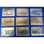 Postcards, an RP transport selection of 9 cards from Aberystwyth inc. lifeboat, reception by Mayor