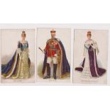 Trade cards, Milkmaid Brand Condensed Milk, Coronation Series, King Edward 7th, 'P' size (set, 6