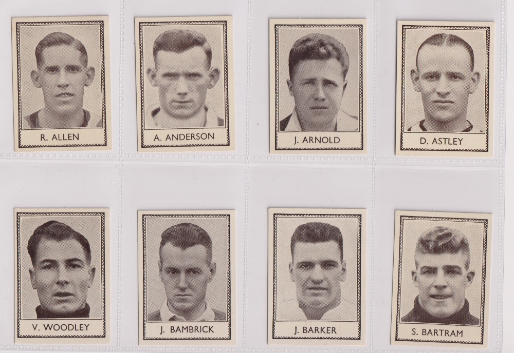 Trade cards, Barratt's, Famous Footballers (Numbered), 1937, ref HB35-C (set, 110 cards) (vg)