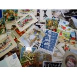 Postcards, a good mixed subject selection of approx. 75 cards inc. foreign Royalty, adverts, fantasy