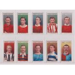 Cigarette cards, Ogden's Famous Footballers (set, 50 cards) (1 fair, rest gd/vg)