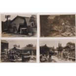 Postcards, Lincolnshire, Louth Flood, 29 May 1920, 5 cards, 4 RP's by Benton numbered 3, 4 (