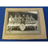 Football photograph, Birmingham City 1947/48 team group, mounted on card, by Albert Wilkes & Son,