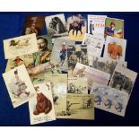 Postcards, WWI, anti-German Comedy, Kaiser portraits (4), inc. Lawson Wood, Tucks, Gargoyles,
