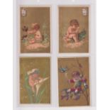 Trade cards, Liebig, Cherubs Series, four cards, Cherubs 1 S25 (2 cards), Cherubs 111 S27 (1 card) &