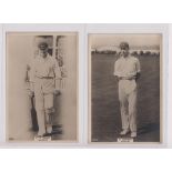 Cigarette cards, Phillips, Cricketers, Premium size, (153 x 111mm), 4 cards, Leicestershire, 114c