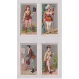 Cigarette cards, USA, Goodwin & Co, Occupations for Women, four cards, Athlete, Bodyguard,