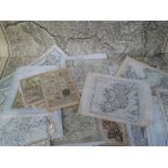 Maps, 55+ maps dating from the 18th and 19thC (1 x 20thC) all removed from books, most UK, some hand