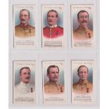 Cigarette cards, Taddy, V.C. Heroes - Boer War, six cards, nos 63, 64, 70, 76, 77 & 78 (gd/vg) (6)