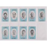 Cigarette cards, Cope's, Noted Footballers (Clips, 500 subjects), 17 cards, Oldham (9), nos 157-
