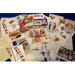 Postcards, WWI, Patriotic Flags, many flags of the Allies, greetings, songs etc.,(gen gd) (approx.