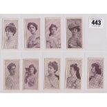 Cigarette cards, Faulkner's, Beauties FECKSA, 9 nine cards, ref H58, pictures nos 5, 15, 16, 18, 28,