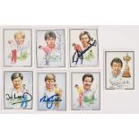 Golf autographs/Trade cards, set of 15 Victoria Gallery Ryder Cup 1987 Winners cards, nine of