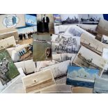 Postcards, Shipping, a selection of approx. 60 cards, mainly Merchant, Liners, Naval & Naval Life