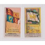 Cigarette cards, USA, two type cards, H. Mandelbaum, Flags of Nations, 'Royal Standard, Great