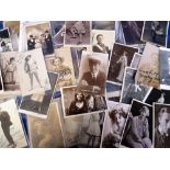 Postcards, Theatre, a collection of 65+ signed cards, actors & actresses, inc. W V Garrod, wee