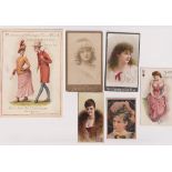 Cigarette cards, USA, selection of 10 cards inc. Allen & Ginter, large advertising card for '