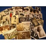 Postcards, a theatrical selection of approx. 60 cards mainly Edwardian Actors & Actresses, also a