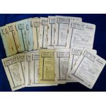 Horse Racing, Racecards, Haydock Park, 1946 to 1953, 20 cards, selection of race cards both National