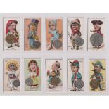 Cigarette cards, USA, Duke's, Coins of All Nations, 10 cards, Austria, Burmah, Canada, Finland,