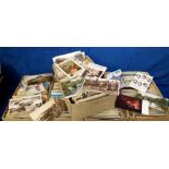 Postcards, a large accumulation of approx. 3500 cards in 5 boxes. A mix of UK and Foreign
