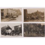 Postcards, Lincolnshire, Louth Flood, 29 May 1920, 5 RP's by Benton numbered 8, 30, 31 & 32 plus one