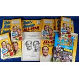 Trade cards, Topps, The Saint & Greavsie Football Collection, four counter display boxes, two