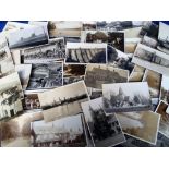 Postcards, UK topographical, a collection of 160+ RP's, all unidentified locations inc. buildings,
