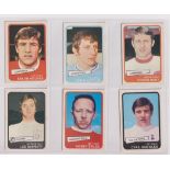 Trade cards, A&BC Gum, Footballers (Yellow, 55-101) (set, 47 cards, plus 3 duplicates for no 75) (