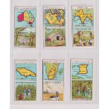 Trade cards, Cadbury's, British Colonies, Maps & Industries (set, 6 cards) (gd/vg)