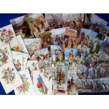 Ephemera, Victorian Chromolithographed Sets to include Biblical characters Aaron -Zaccheus, Months