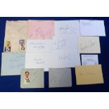 Cricket Autographs, a collection of signed album pages and signatures on card inc. Worcestershire,