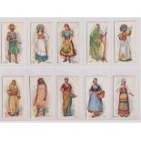 Cigarette cards, Smith's, Races of Mankind (No title, multibacked), 10 type cards, nos 20, 25, 29,