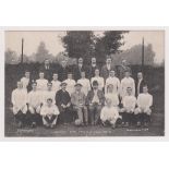 Football postcard, Norwich City, 1907-8, printed card showing squad & officials (unused, vg) (1)