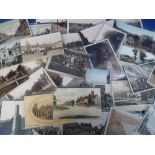 Postcards, a Hertfordshire collection of approx. 40 cards with RP's of High St Harpenden, Church