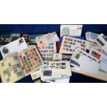 Stamps, All world used collection in 4 stock books, 30+ GB FDC or special event covers and 10 pre-