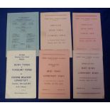 Football programmes, Bury Town FC, a group of six Suffolk Senior/Premier Cup Finals, to include v