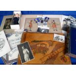 Militaria, a quantity of military items to include a hand made marquetry photograph album '321