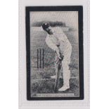Cigarette card, Smith's, Champions of Sport (Blue back), type card, Hon. E.S. Jackson (Cricket) (