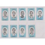 Cigarette cards, Cope's, Noted Footballers (Clips, 500 subjects), Southampton, 9 cards, nos 409-