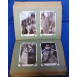Postcards, an original collection, in vintage album, of approx. 225 cards of Edwardian Actors &