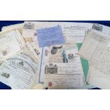 Invoices, Billheads and Receipts dating from 1824 to 1908, mostly relating to London firms and