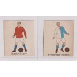 Trade cards, Battock's, Football Cards, two type cards, Barnsley (vg) & Stockport (gd) (2)