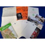 Ephemera, Festival of Britain to include sheets of writing paper, souvenir weather report,