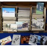 Postcards, a large mixed age collection of over 2000 cards in 4 boxes and 3 albums inc. cats,