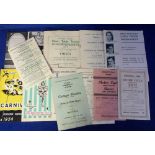Sports programmes, small selection of programmes inc. Clutton Pirates Cycle Speedway 1951, Pontypool