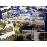 Postcards, Warwickshire, collection of approx. 35 cards with RP's of New Bridge over River Cole
