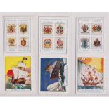 Trade cards, Thomson, Football Towns & Their Crest & Famous Ships, set of 32 cards from each