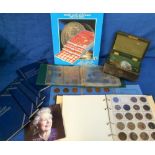 Coins & accessories, accumulation of GB & World coins, various ages, with several GB Coin folders,
